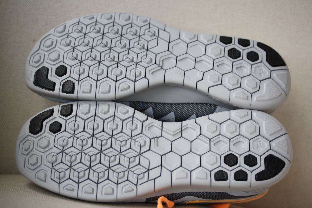 NIKE FREE 5.0 SHIELD ID GREY ORANGE TRAINERS 38 UK 4.5 US 7 - Image 3