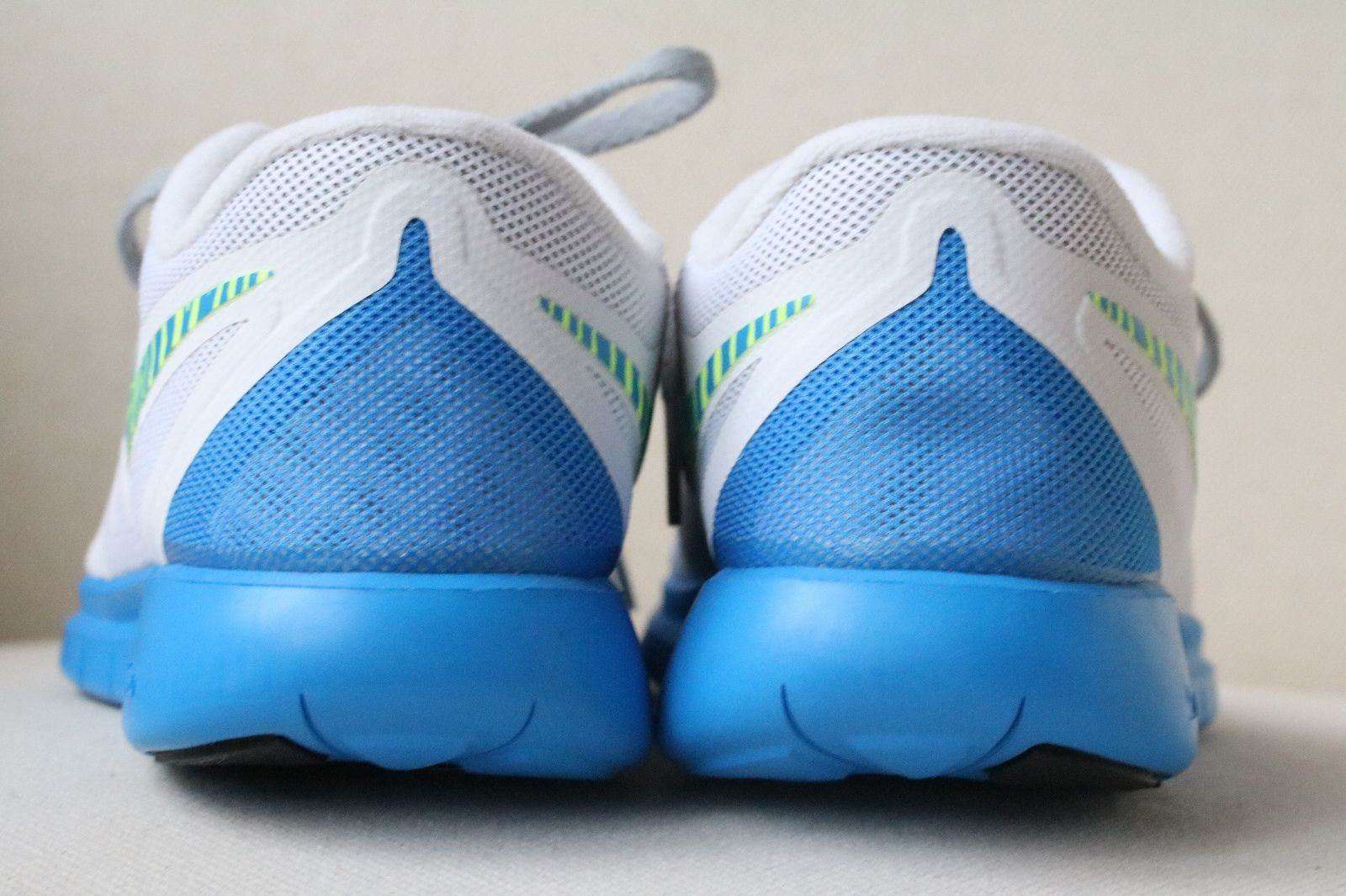 NIKE FREE 5.0 WHITE AND BLUE TRAINERS EU 38.5 UK 5 US 7.5 - Image 3