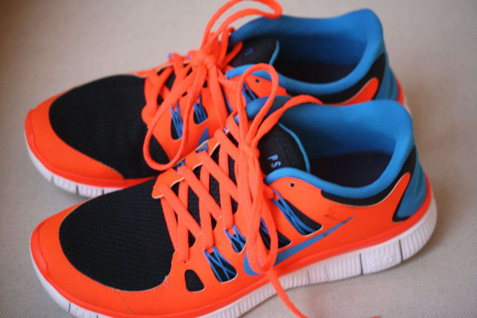 NIKE FREE RUN ID 5.0 NEON ORANGE TRAINERS EU 42 UK 7.5 US 8.5 - Image 4