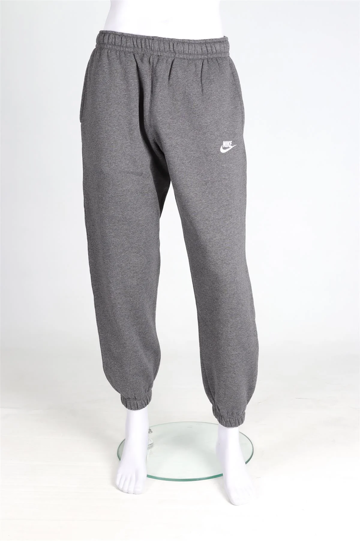 NIKE GREY MEN'S COTTON TRACK PANTS MEDIUM - Image 2