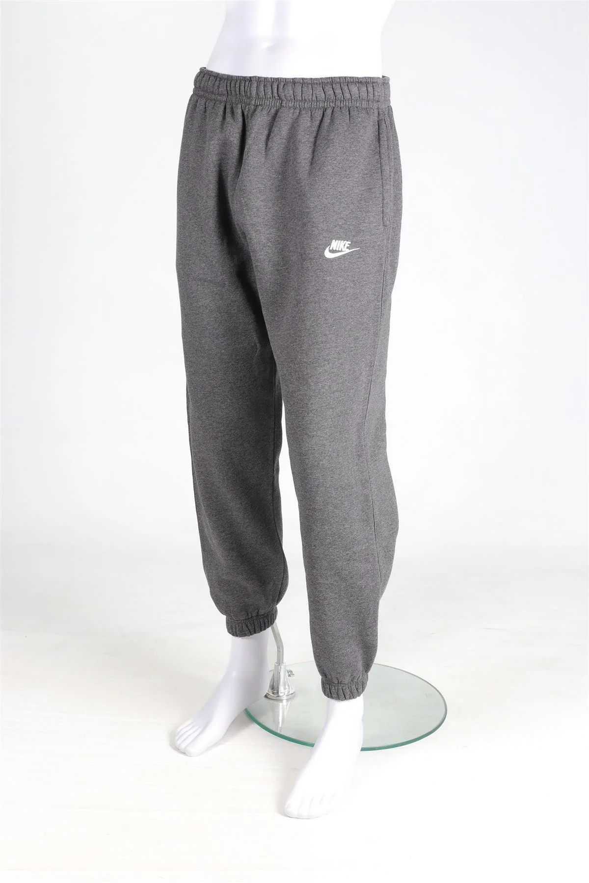 NIKE GREY MEN'S COTTON TRACK PANTS MEDIUM - Image 3