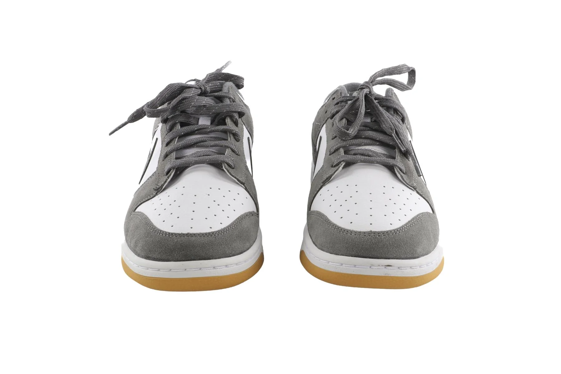 NIKE GREY MEN'S DUNK REFLECTIVE GREY LEATHER SNEAKERS EU 47.5 UK 12 US 13 - Image 3