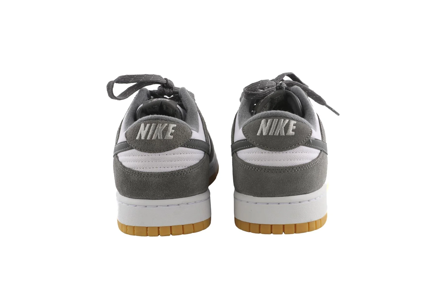 NIKE GREY MEN'S DUNK REFLECTIVE GREY LEATHER SNEAKERS EU 47.5 UK 12 US 13 - Image 5
