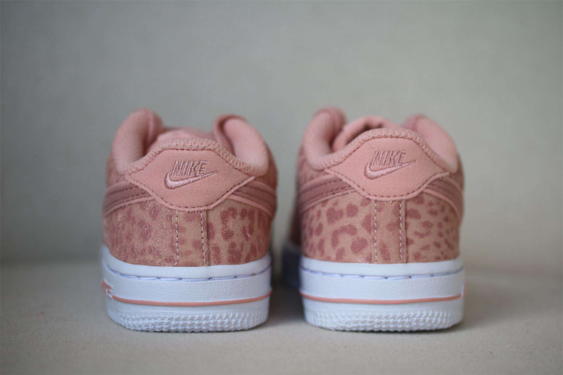 NIKE INFANT AIR FORCE 1 LV8 PINK LEOPARD PRINT TRAINERS EU 25 UK 7.5 - Image 3