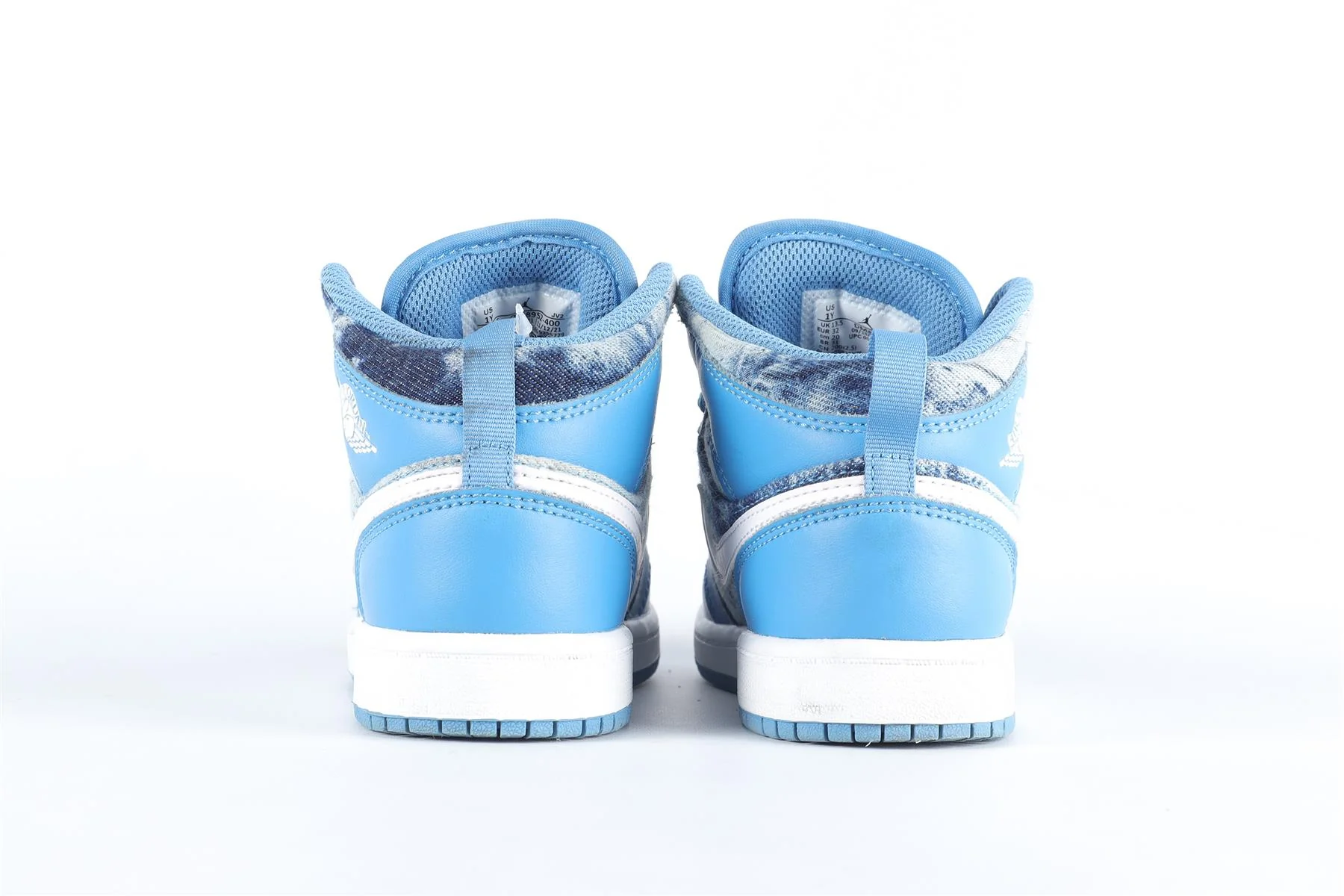 NIKE KIDS BOYS JORDAN 1 MID WASHED DENIM SNEAKERS EU 32 UK 13.5 US 1 - Image 5