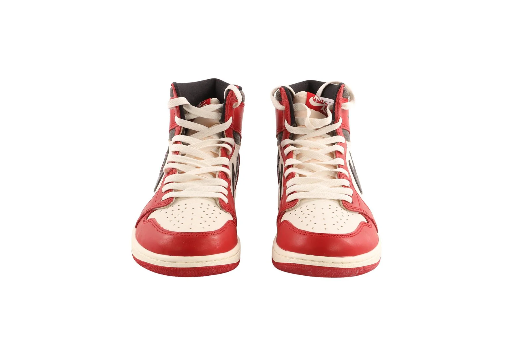 NIKE RED MEN'S JORDAN 1 RETRO HIGH CHICAGO LOST FOUND SNEAKERS EU 44.5 UK 10.5 - Image 3