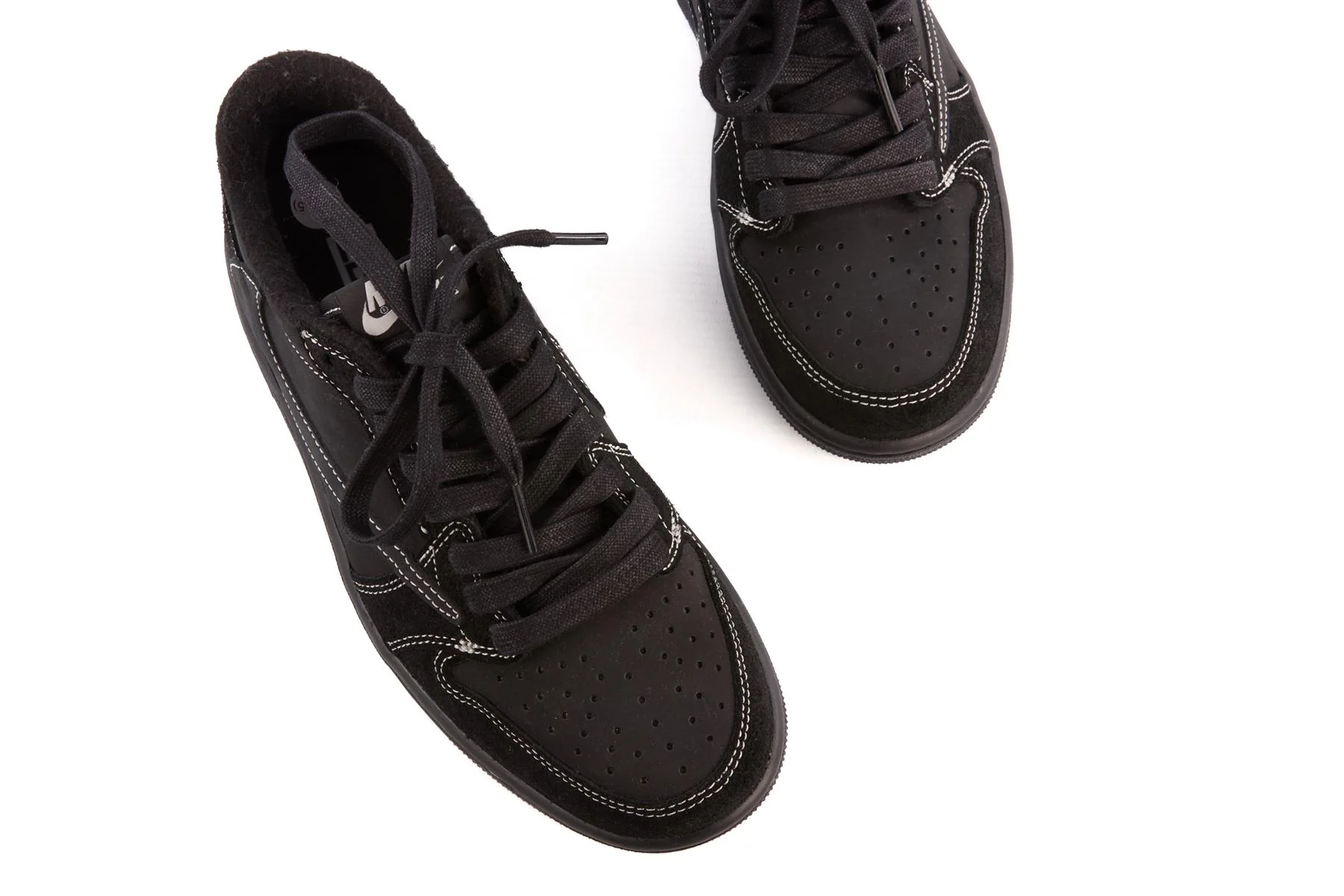 NIKE + TRAVIS SCOTT BLACK AIR JORDAN 1 BLACK PHANTOM SNEAKERS UK 6 EU 39 US 6.5 - Image 4