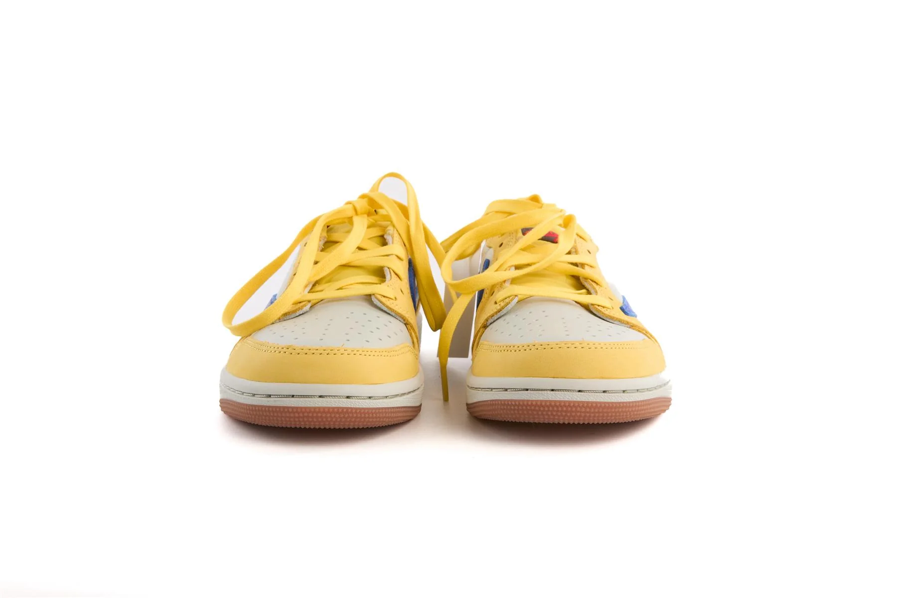 NIKE + TRAVIS SCOTT BLACK AIR JORDAN 1 CANARY SNEAKERS UK 5.5 EU 39 US 6 - Image 3