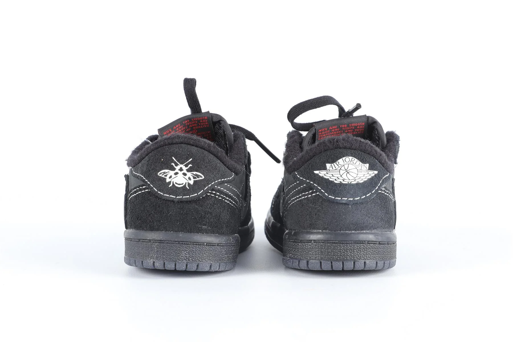 NIKE + TRAVIS SCOTT BLACK KIDS AIR JORDAN 1 LOW BLACK PHANTOM SNEAKERS EU 25 UK 7.5 US 8 - Image 5