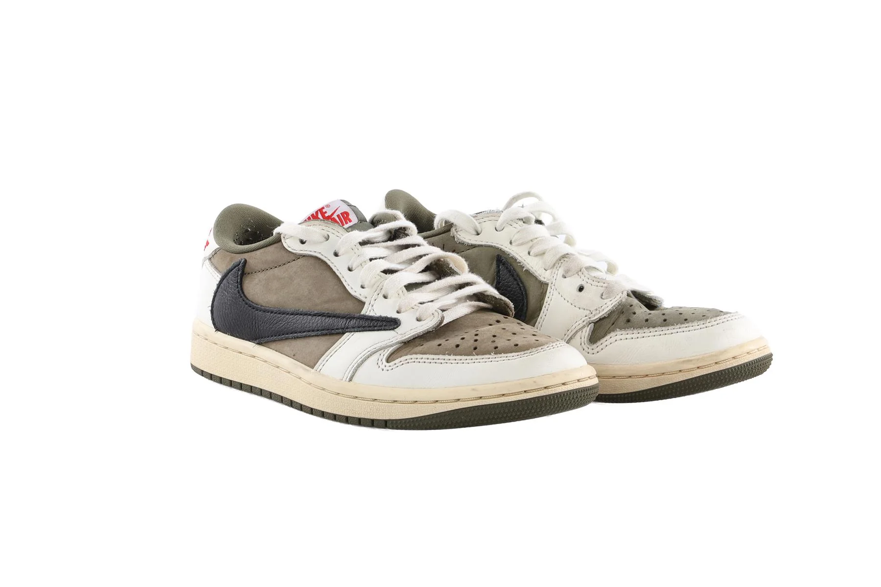 NIKE + TRAVIS SCOTT KID'S BOYS AIR JORDAN MEDIUM OLIVE SNEAKERS EU 36.5 UK 4 US 4.5 - Image 2