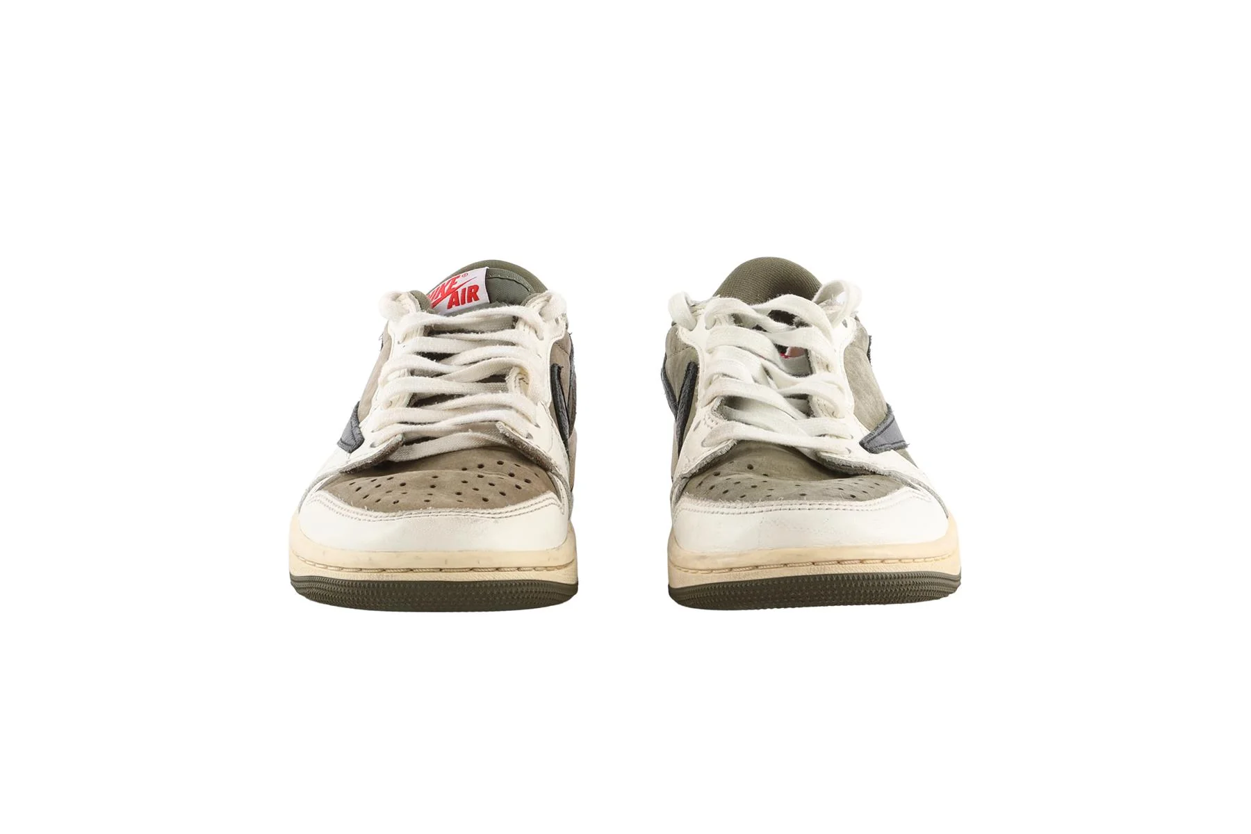 NIKE + TRAVIS SCOTT KID'S BOYS AIR JORDAN MEDIUM OLIVE SNEAKERS EU 36.5 UK 4 US 4.5 - Image 3