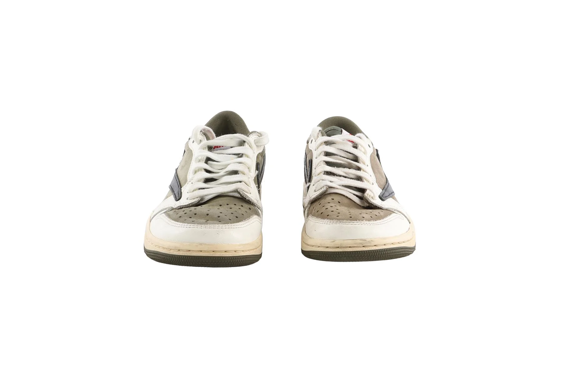 NIKE + TRAVIS SCOTT KID'S BOYS AIR JORDAN MEDIUM OLIVE SNEAKERS EU 36 UK 3.5 US 4 - Image 3