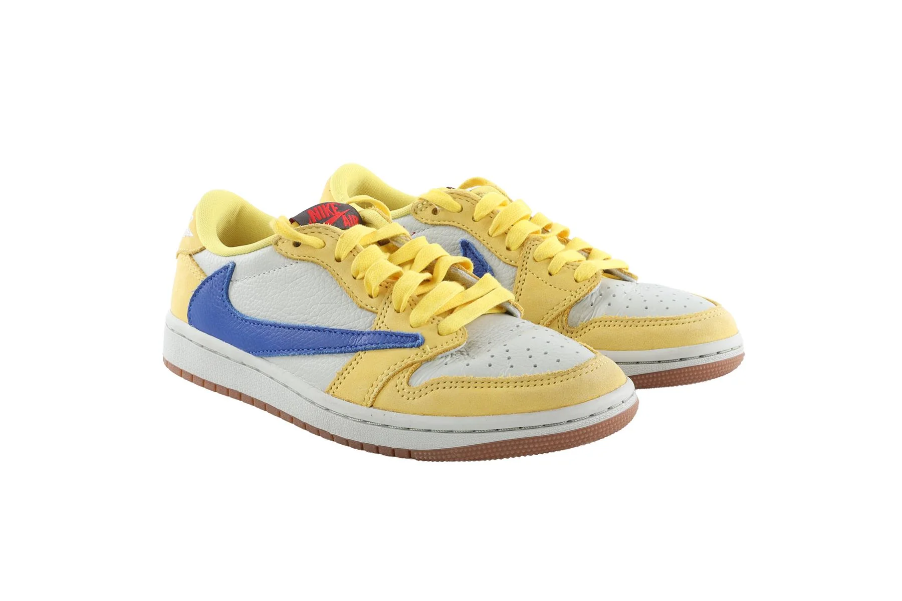 NIKE + TRAVIS SCOTT YELLOW KID'S BOYS AIR JORDAN ONES CANARY SNEAKERS EU 36 UK 3.5 US 4 - Image 2