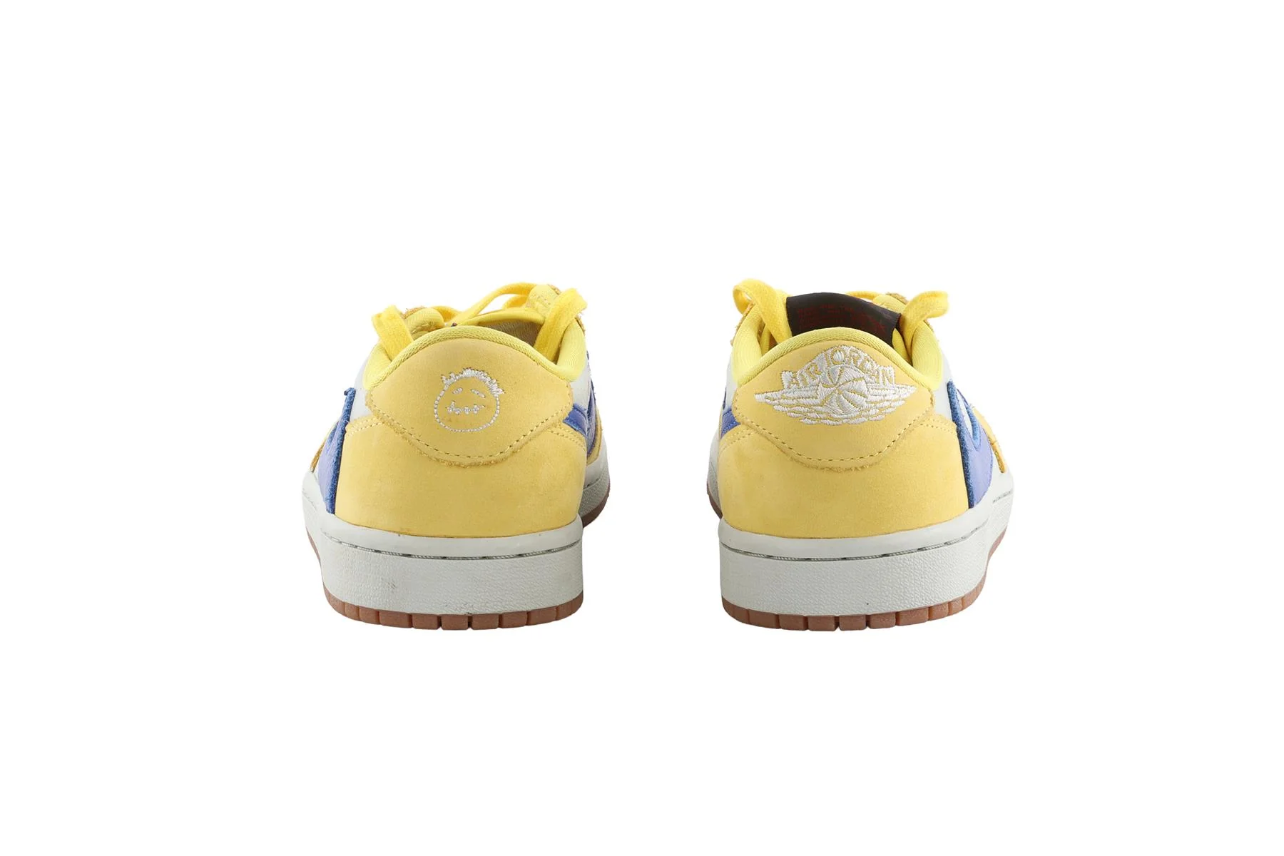 NIKE + TRAVIS SCOTT YELLOW KID'S BOYS AIR JORDAN ONES CANARY SNEAKERS EU 36 UK 3.5 US 4 - Image 5