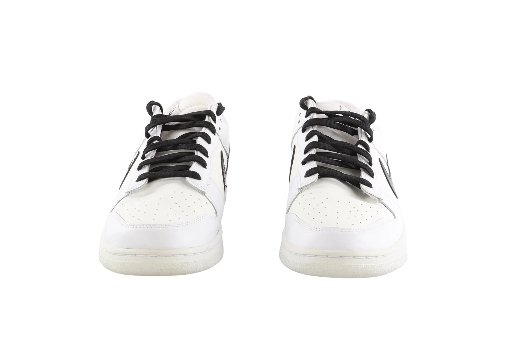 NIKE WHITE DUNK LOW REVERSE LOW MEN'S LEATHER SNEAKERS EU 47.5 UK 12 US 13 - Image 3