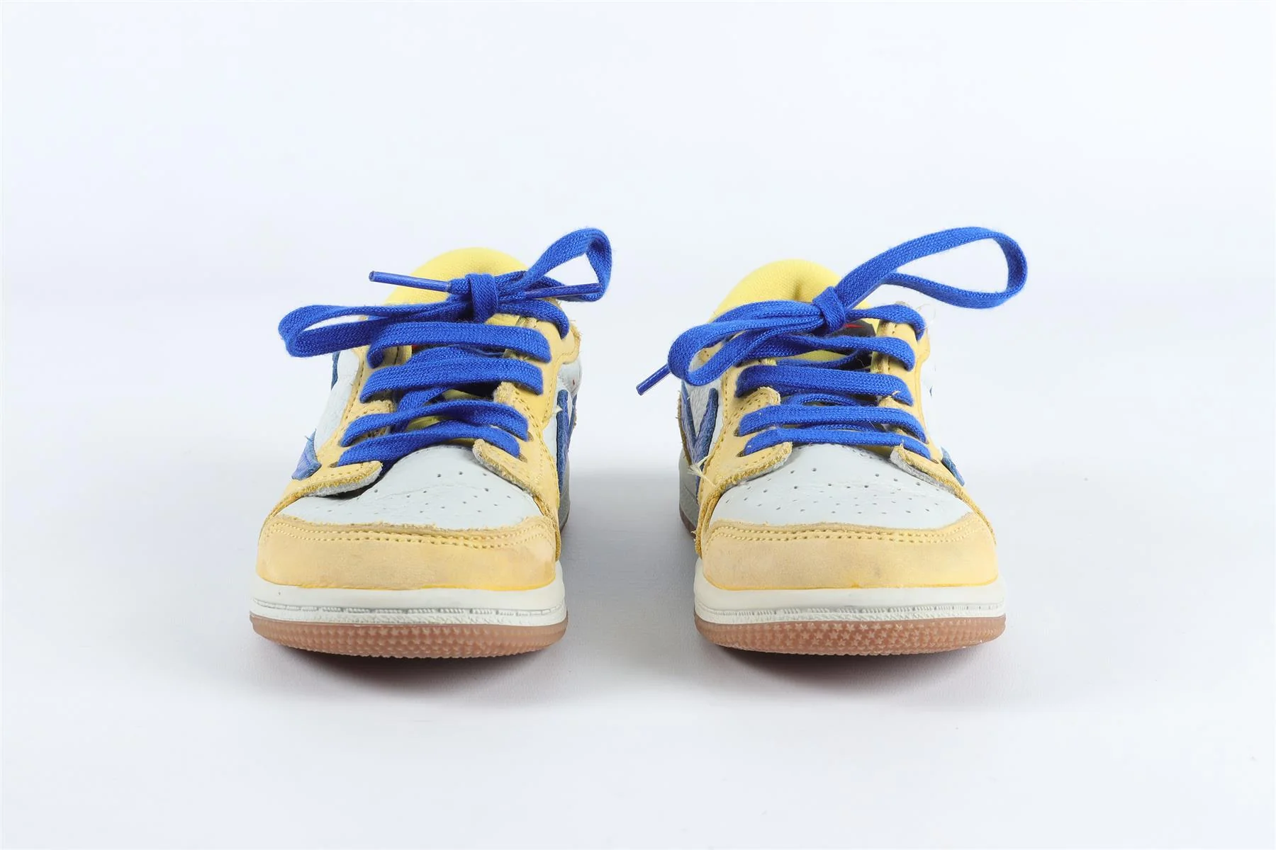 NIKE + TRAVIS SCOTT YELLOW KIDS AIR JORDAN 1 CANARY SNEAKERS EU 27 UK 9.5 US 10 - Image 3