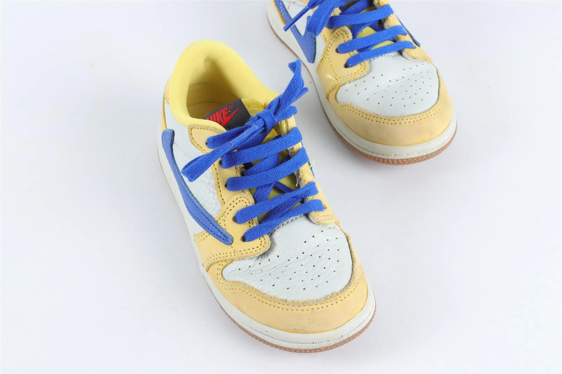 NIKE + TRAVIS SCOTT YELLOW KIDS AIR JORDAN 1 CANARY SNEAKERS EU 27 UK 9.5 US 10 - Image 4