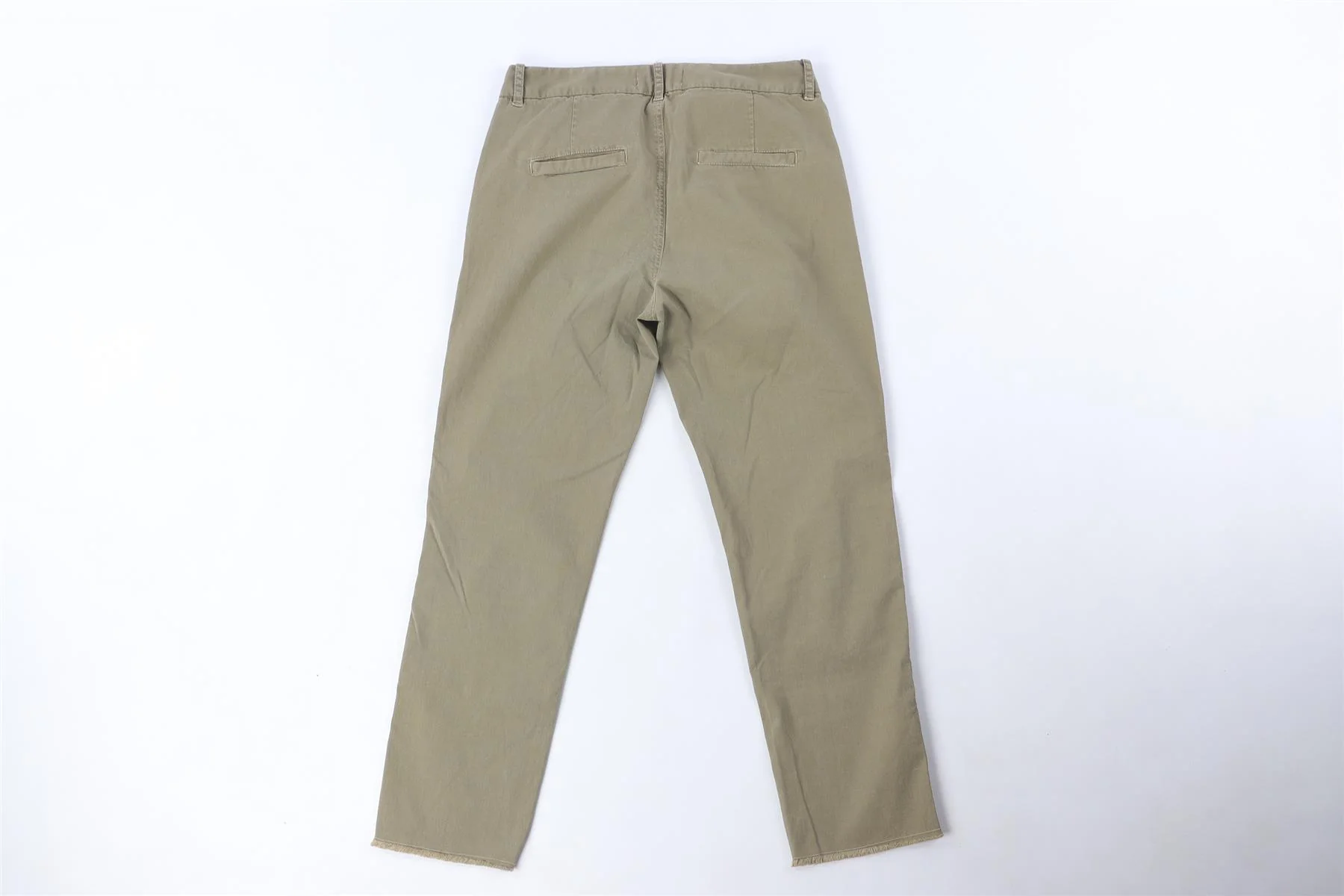 NILI LOTAN GREEN COTTON TAPERED PANTS US 0 UK 4 - Image 4