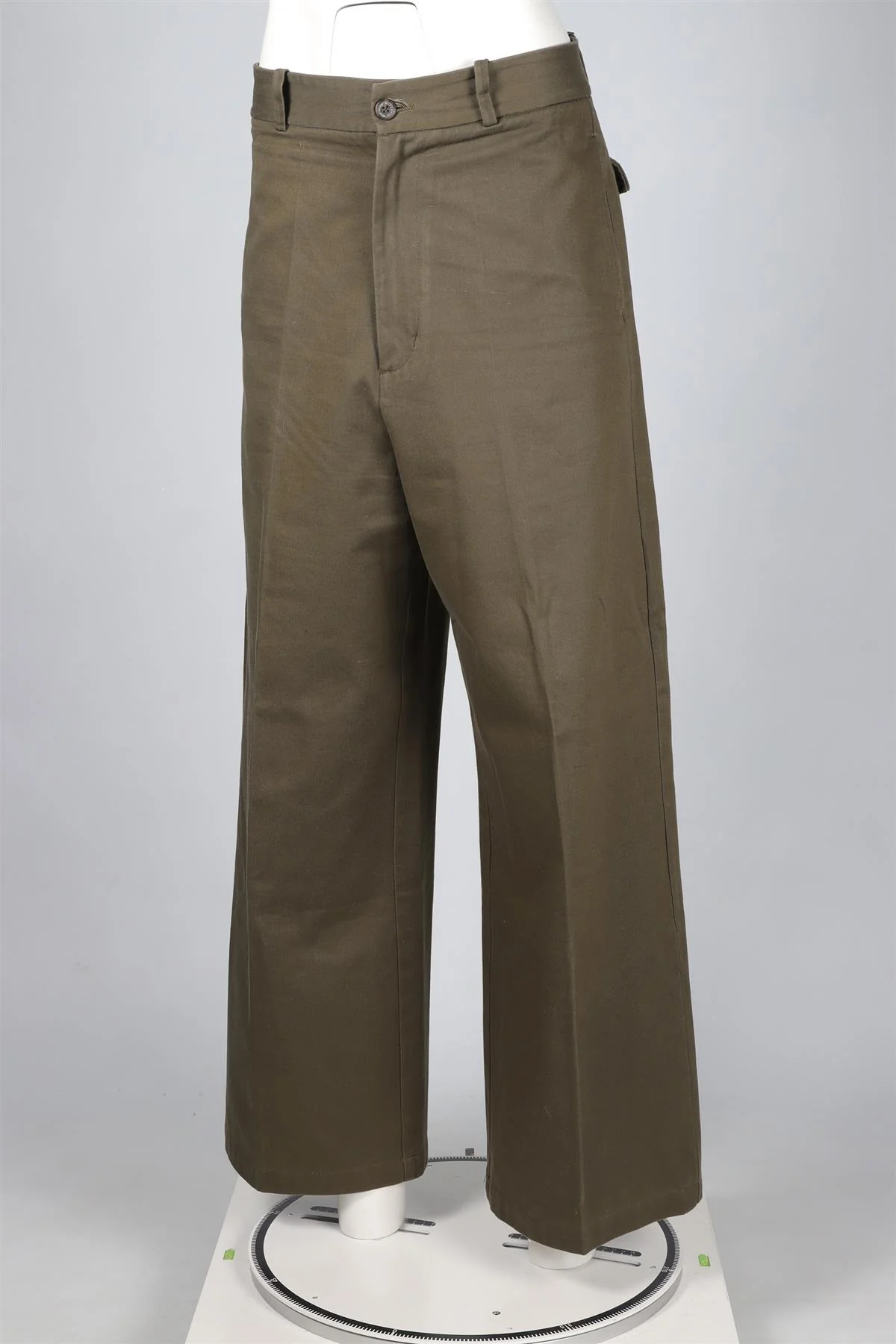 NILI LOTAN GREEN COTTON WIDE LEG PANTS US 8 UK 12 - Image 3