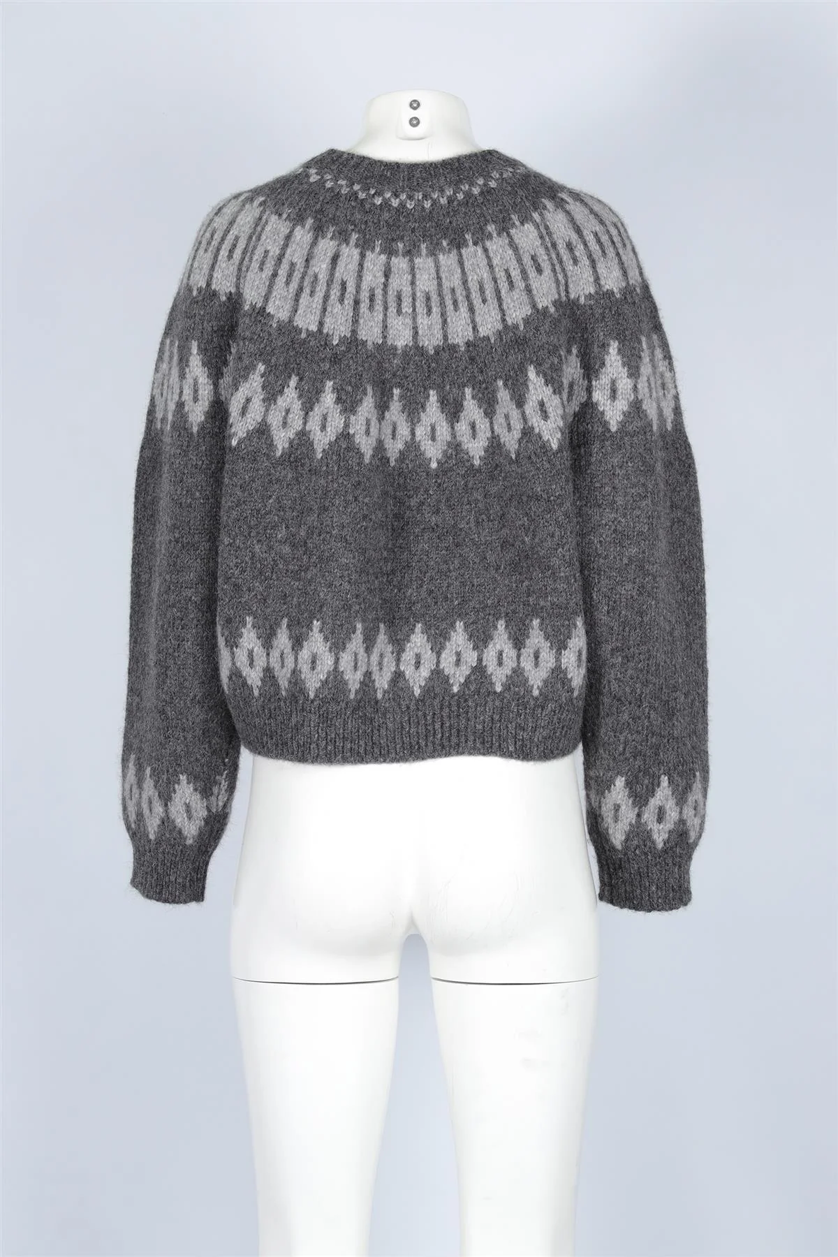 NILI LOTAN GREY ALPACA SWEATER MEDIUM - Image 4
