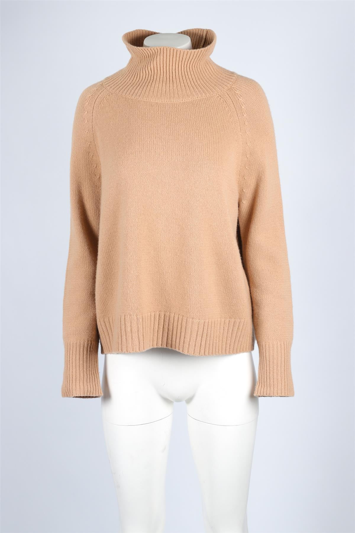 NILI LOTAN TAN CASHMERE SWEATER SMALL - Image 2