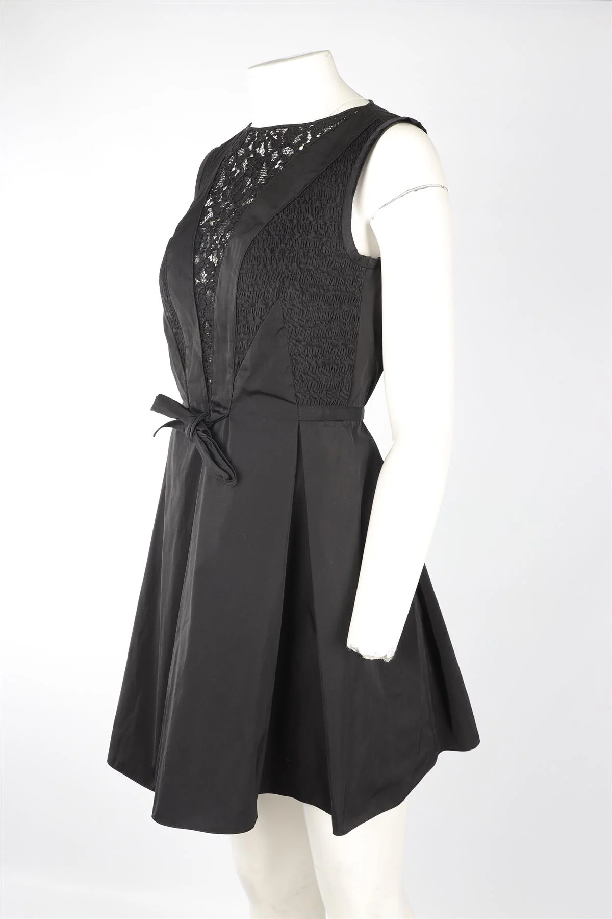 NINA RICCI BLACK SHELL MINI DRESS IT 38 UK 6 - Image 3