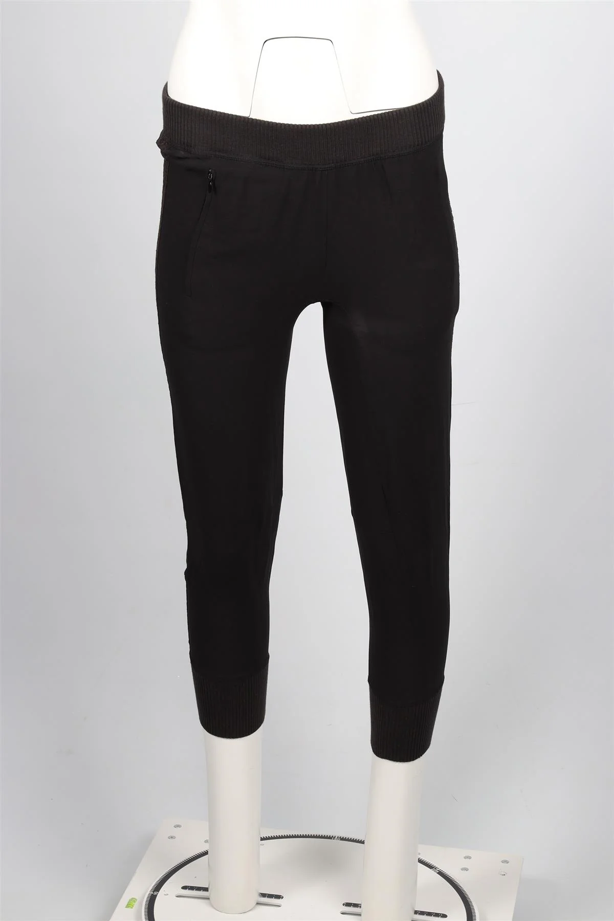 NINA RICCI BLACK SILK TAPERED PANTS FR 34 UK 6 - Image 2
