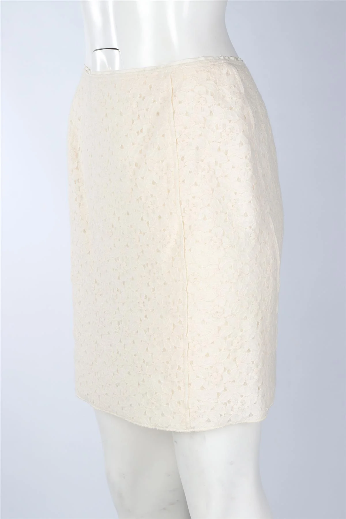 NINA RICCI CREAM LACE MINI SKIRT FR 40 UK 12 - Image 3