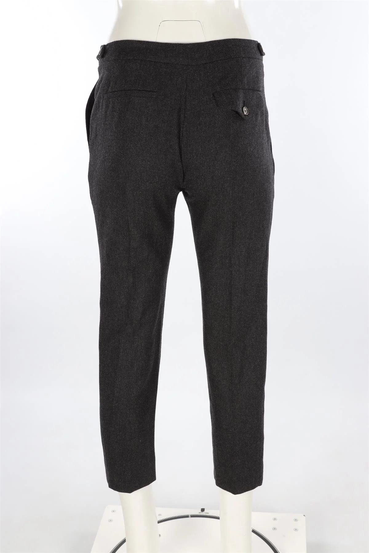 NINA RICCI GREY WOOL STRAIGHT LEG PANTS FR 36 UK 8 - Image 4