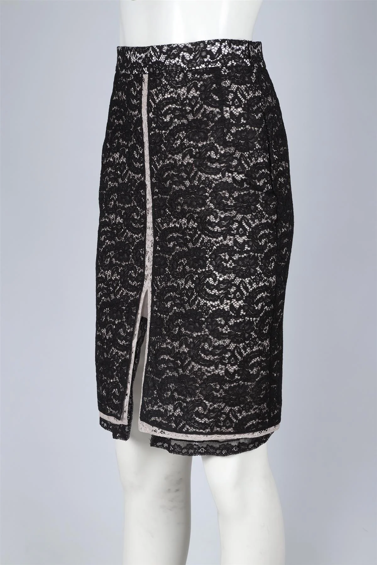 NO.21 BLACK LACE MIDI SKIRT IT 42 UK 10 - Image 3