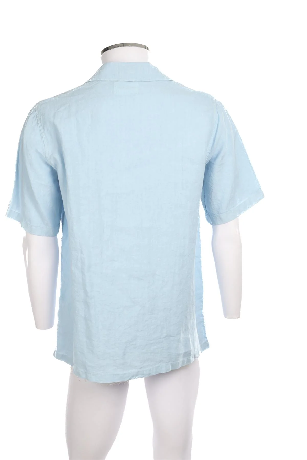 NO NATIONALITY BLUE MENS LINEN SHIRT SMALL - Image 4