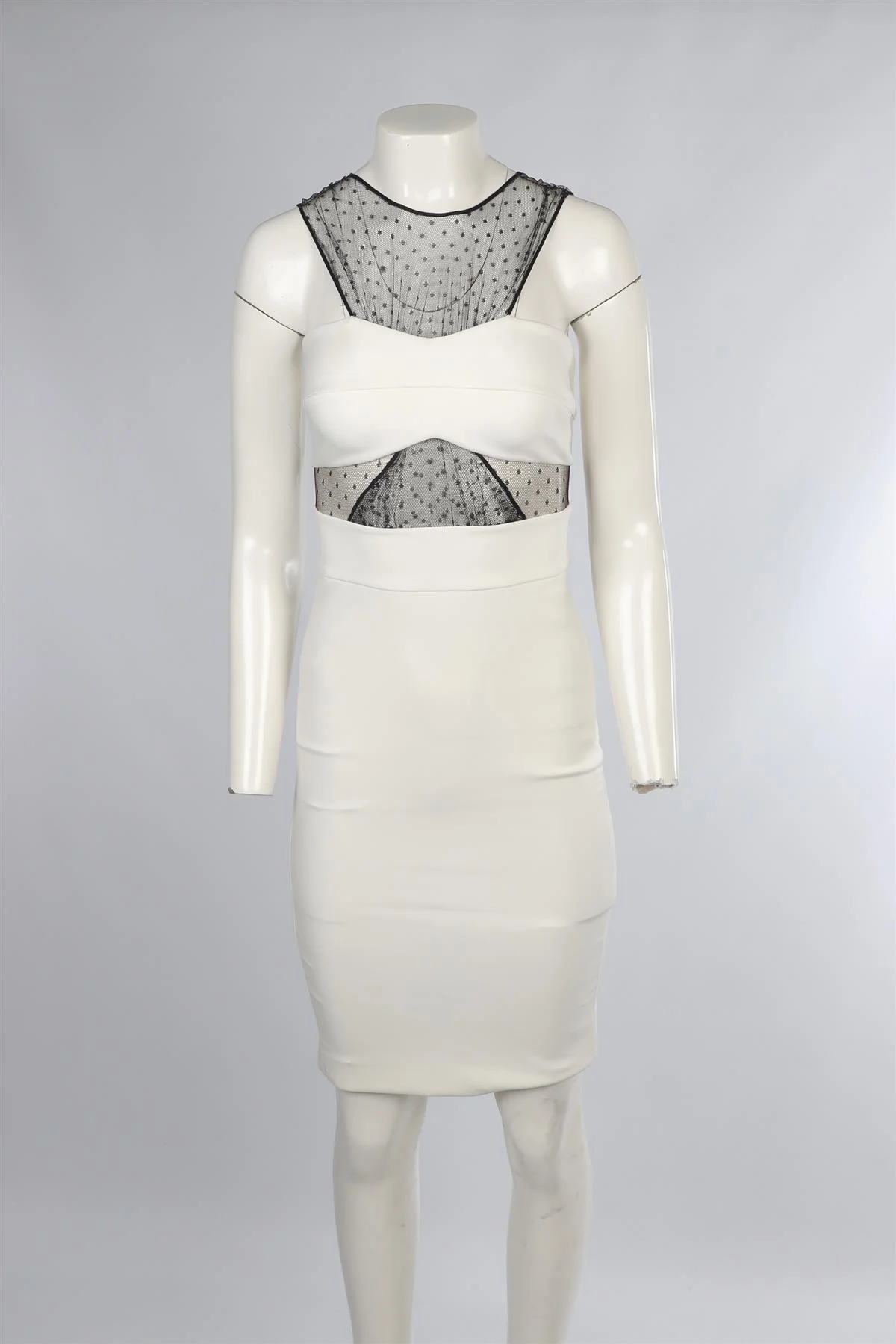 NOAM HANOCH IVORY JERSEY MINI DRESS US 2 UK 6 - Image 2