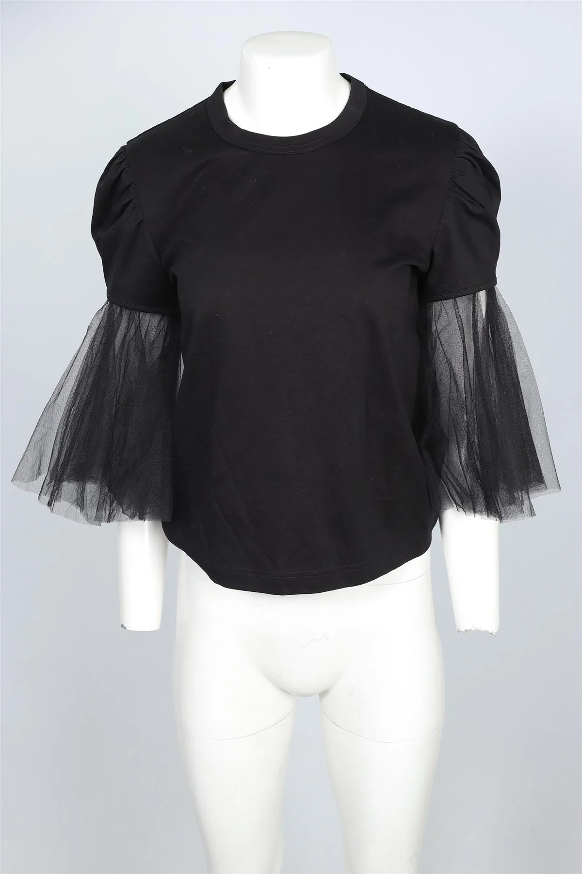 NOIR KEI NINOMIYA BLACK COTTON T-SHIRT MEDIUM - Image 2