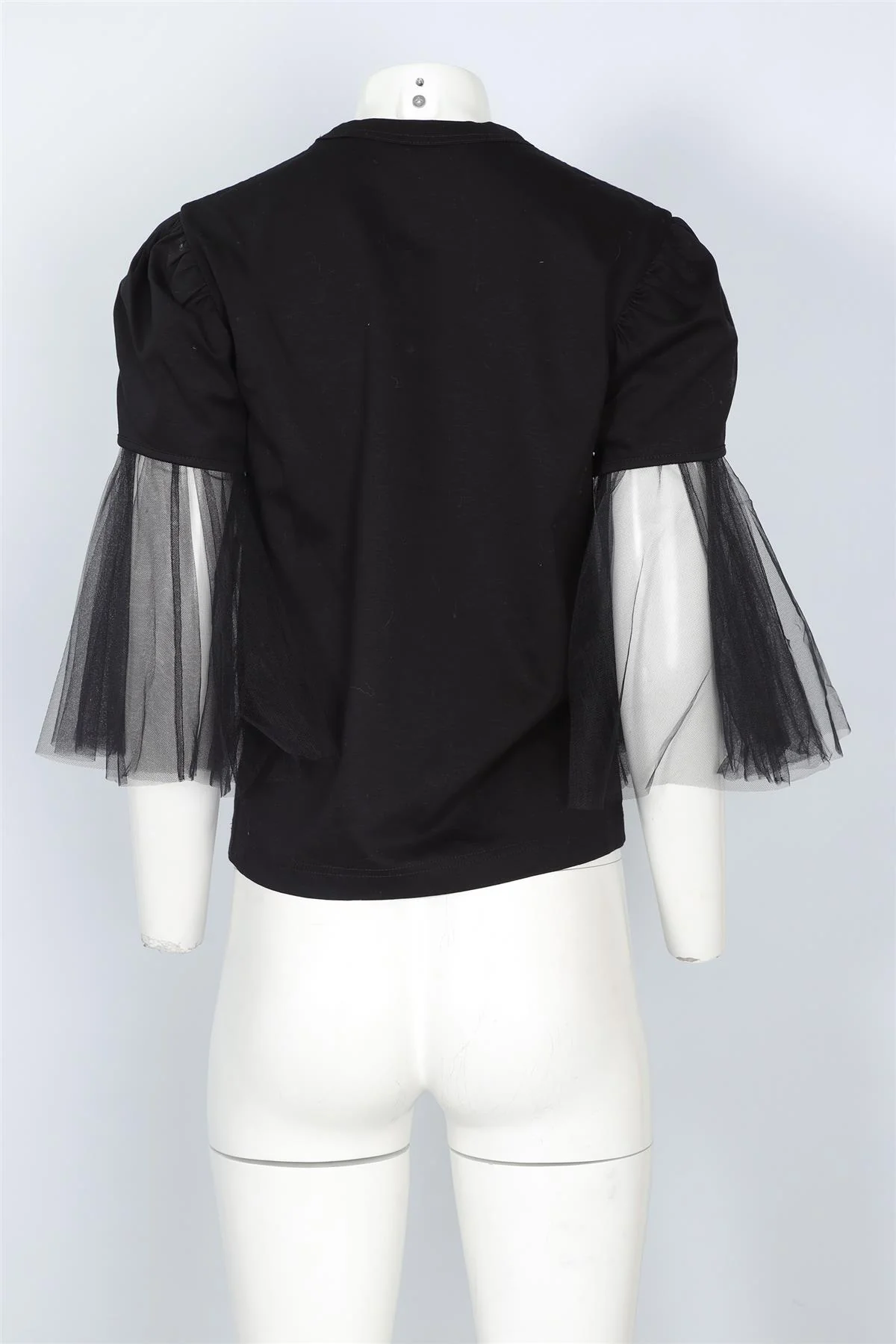 NOIR KEI NINOMIYA BLACK COTTON T-SHIRT MEDIUM - Image 4