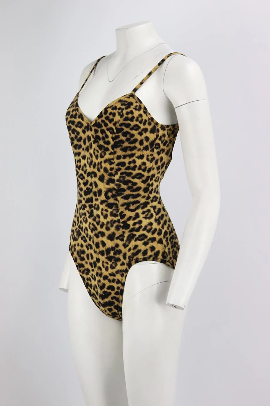NORMA KAMALI LEOPARD PRINT STRETCH SWIMSUIT MEDIUM - Image 3