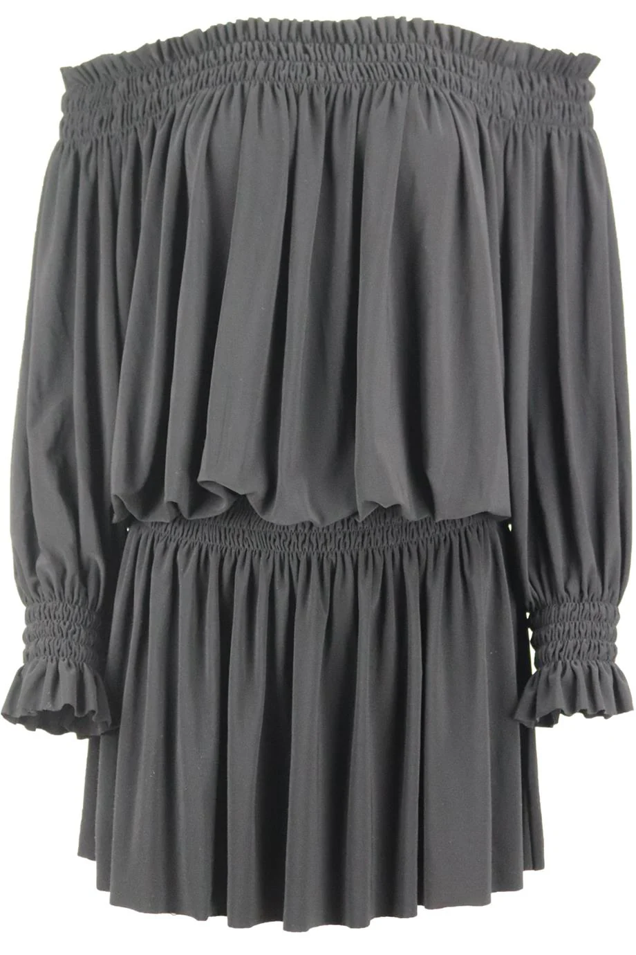 NORMA KAMALI OFF THE SHOULDER JERSEY MINI DRESS SMALL