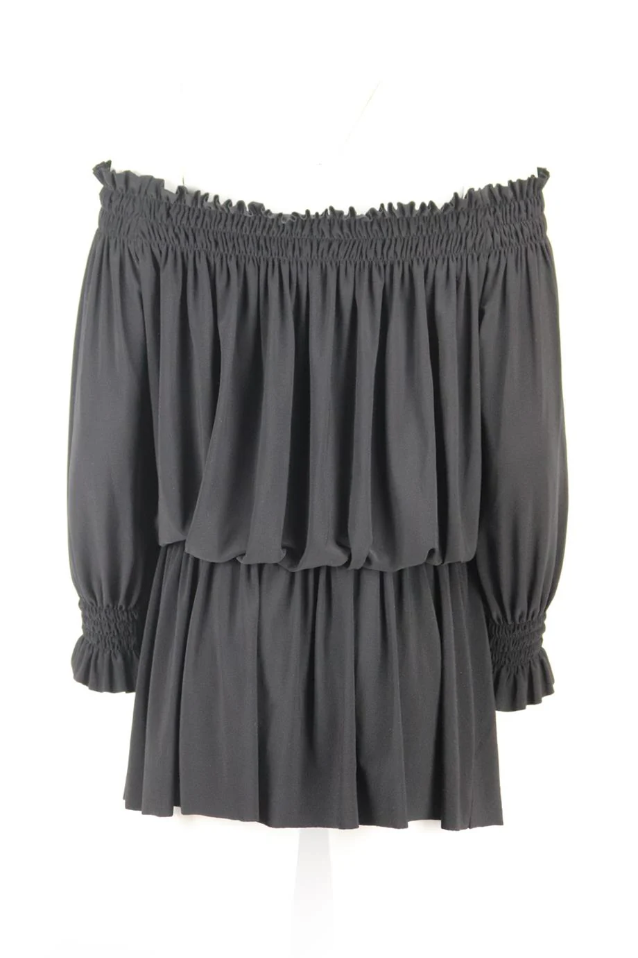 NORMA KAMALI OFF THE SHOULDER JERSEY MINI DRESS SMALL - Image 3