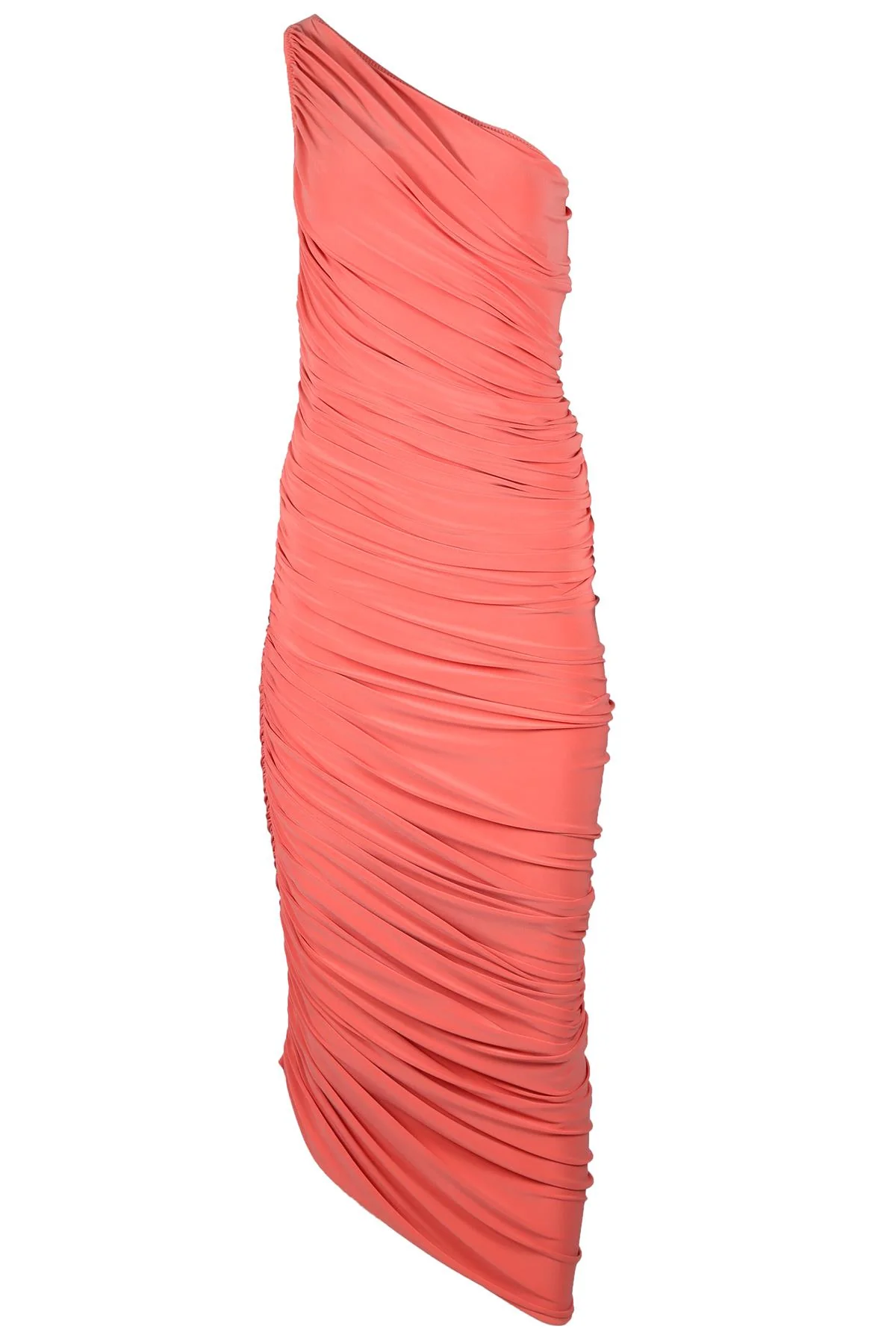 NORMA KAMALI ORANGE JERSEY MIDI DRESS SMALL