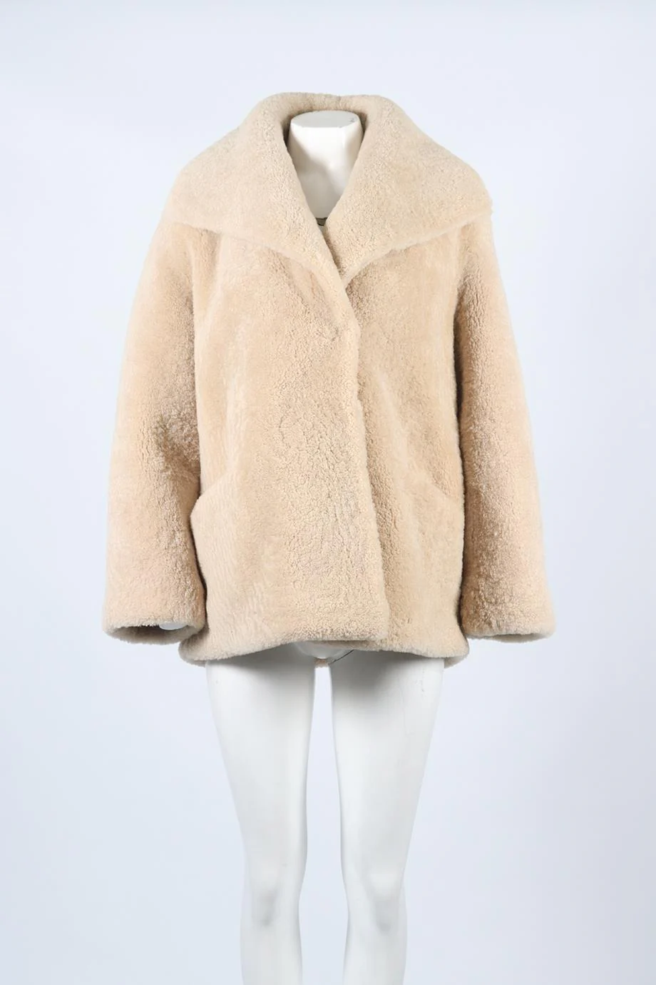 NOUR HAMMOUR SHEARLING JACKET FR 36 UK 8 - Image 2