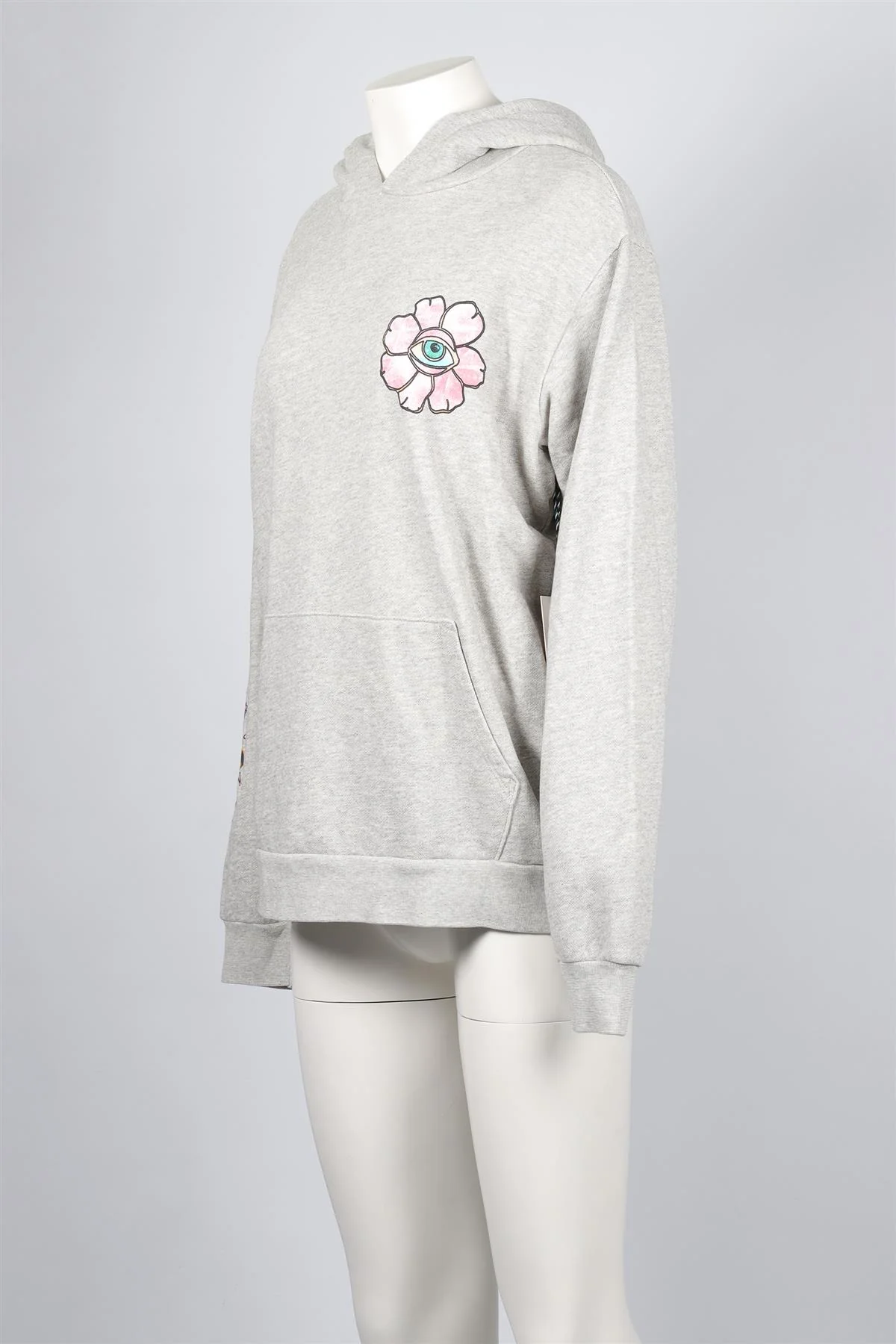 NSF + JACQUIE AICHE GREY COTTON HOODIE SMALL - Image 3