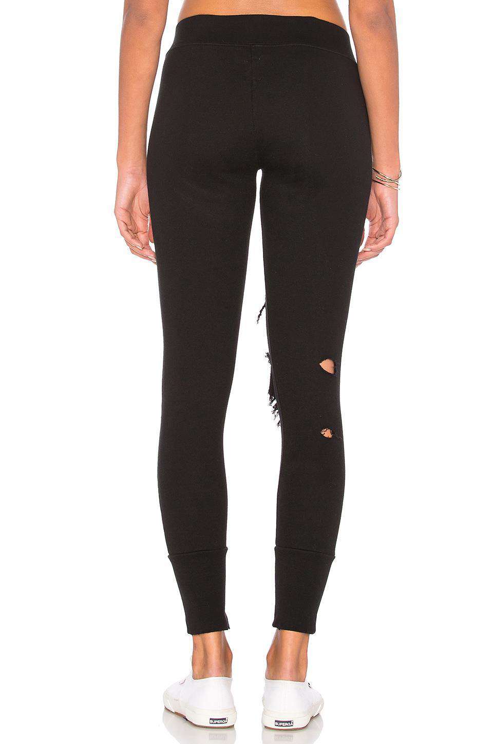 NSF MADDOX DISTRESSED COTTON JERSEY TRACK PANTS XSMALL - Image 2