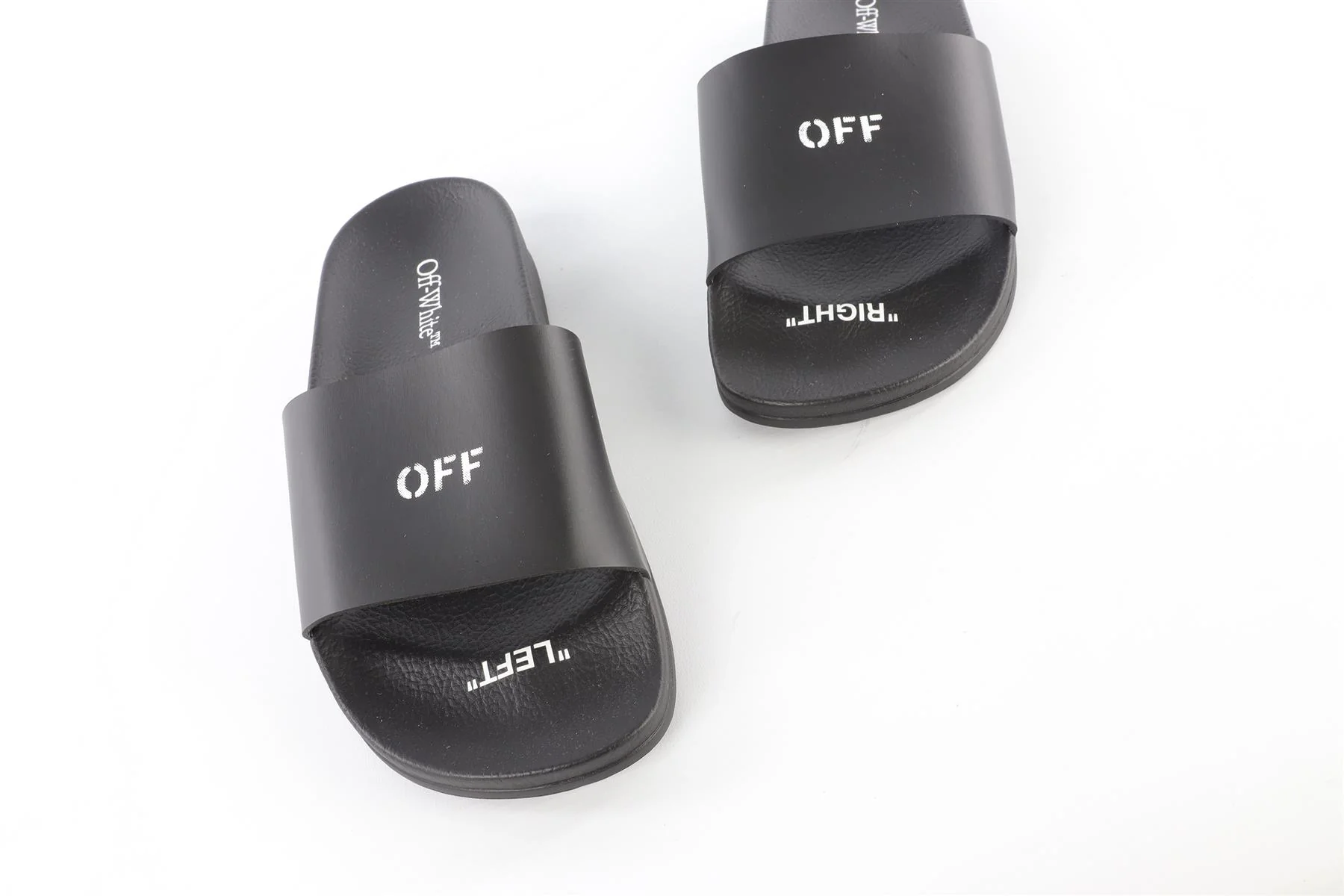 OFF-WHITE BLACK KIDS BOYS SLIDES EU 37 UK 4 US 4.5 - Image 4