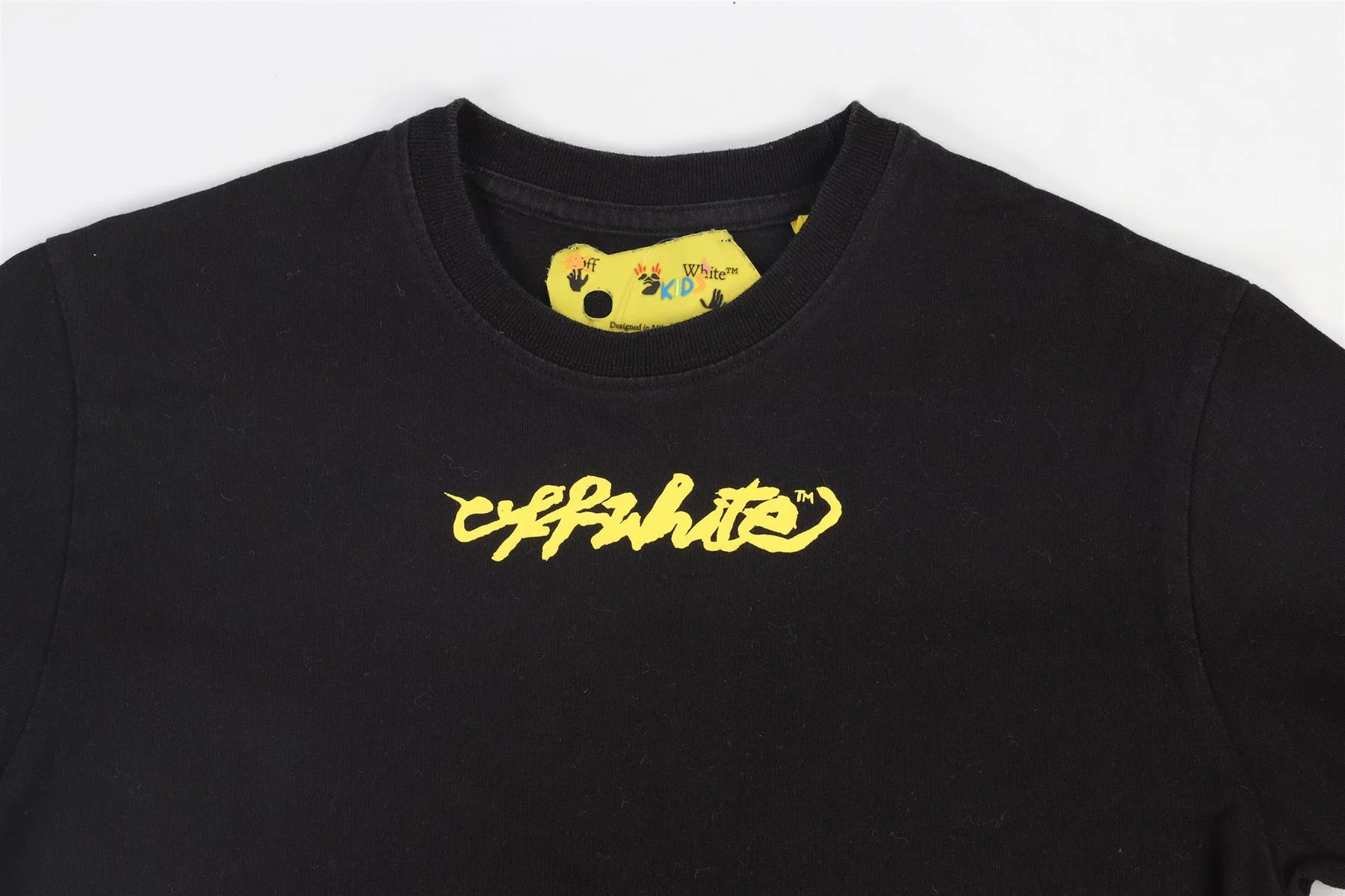 OFF-WHITE BLACK KIDS BOYS T-SHIRT 8 YEARS - Image 3