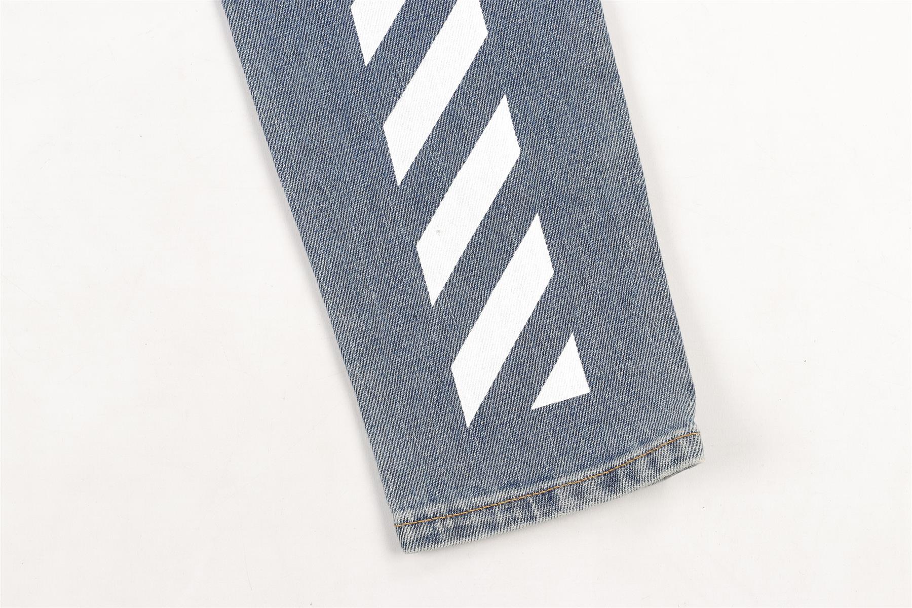 OFF-WHITE BLUE KIDS BOYS JEANS 8 YEARS - Image 5