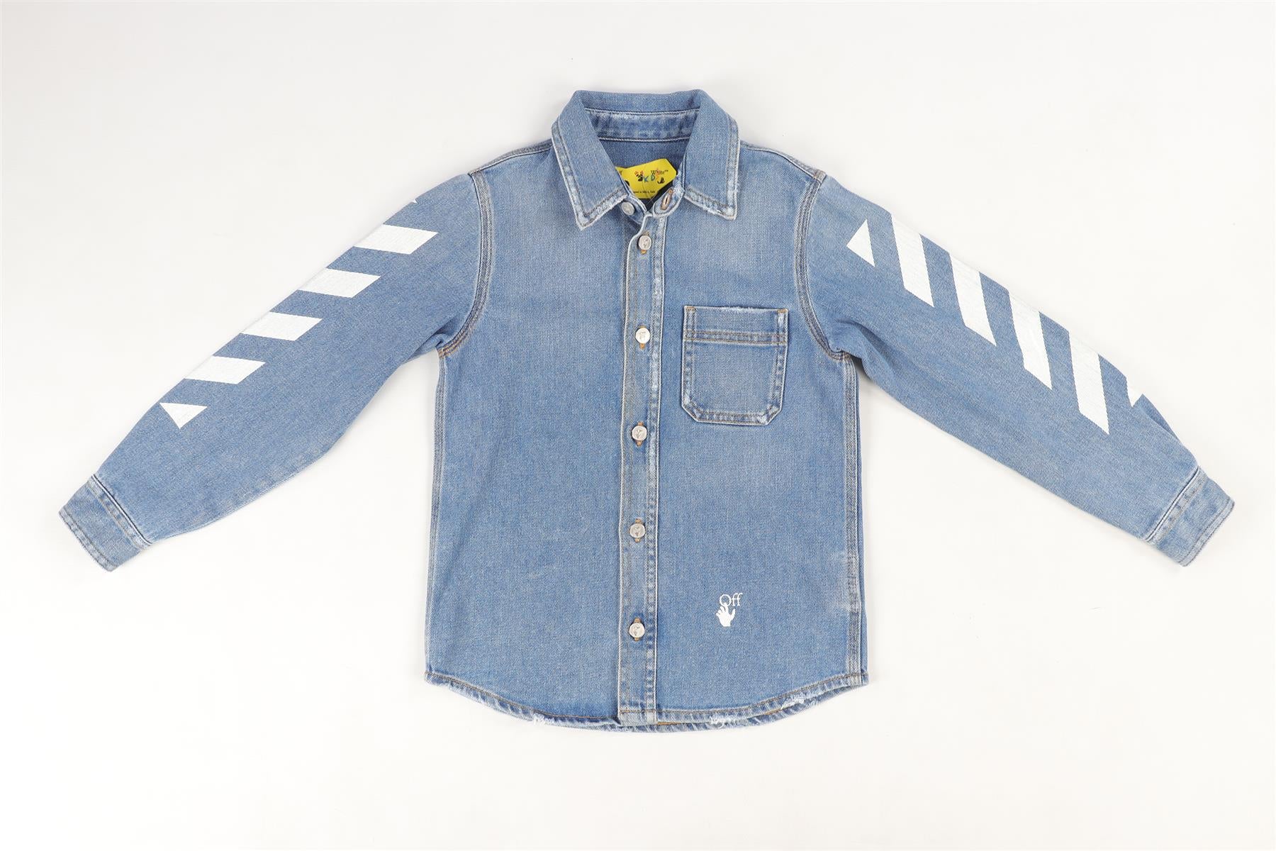 OFF-WHITE BLUE KIDS BOYS SHIRT 8 YEARS - Image 2