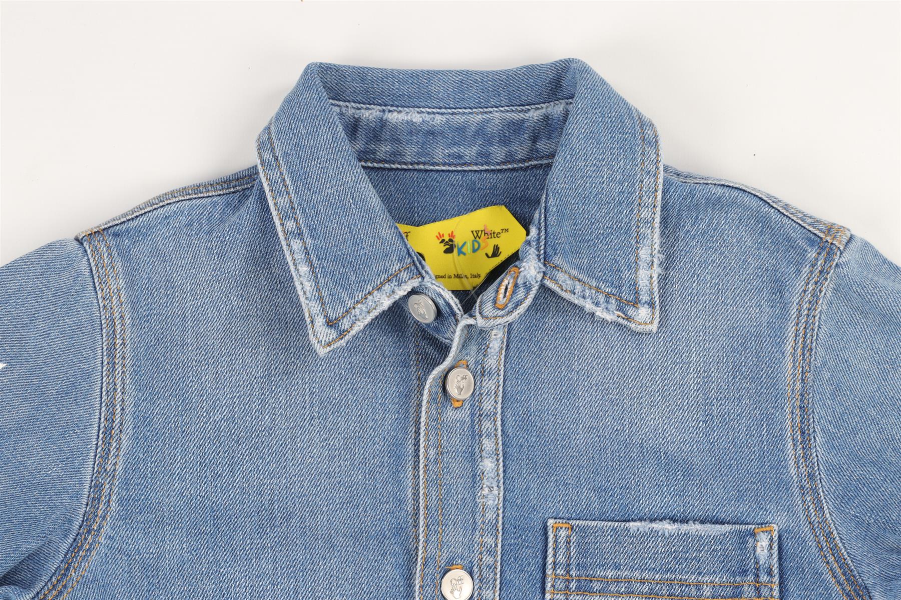OFF-WHITE BLUE KIDS BOYS SHIRT 8 YEARS - Image 3