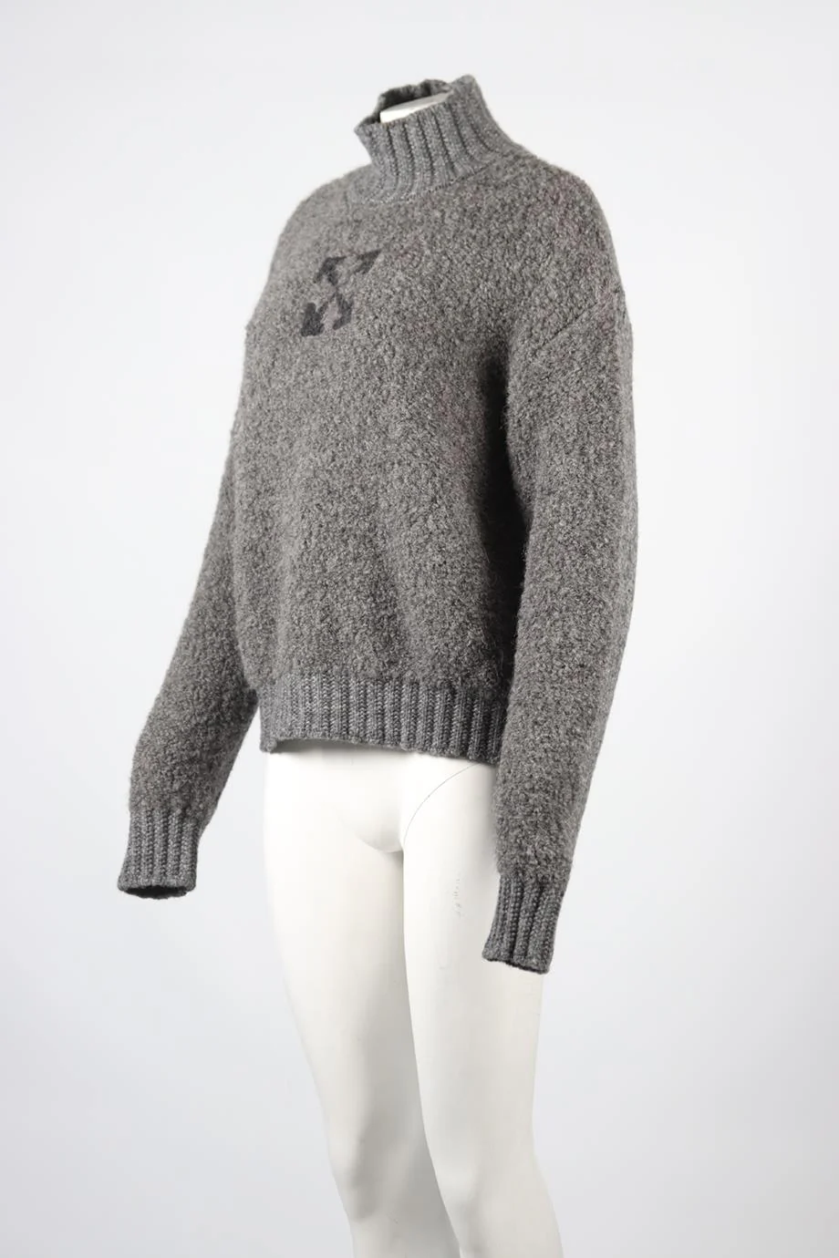 OFF-WHITE C/O VIRGIL ABLOH ALPACA BLEND TURTLENECK SWEATER SMALL - Image 3