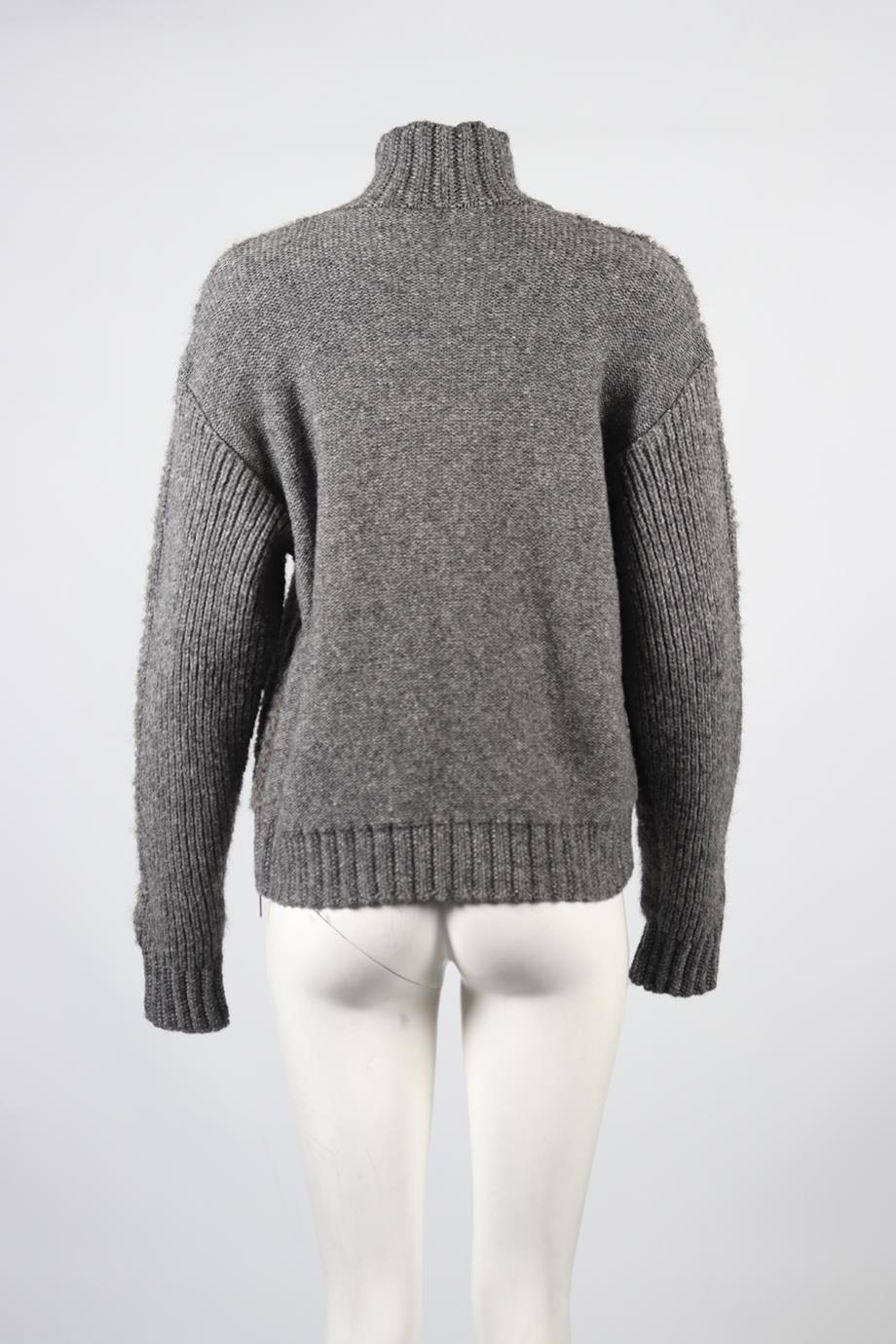 OFF-WHITE C/O VIRGIL ABLOH ALPACA BLEND TURTLENECK SWEATER SMALL - Image 4