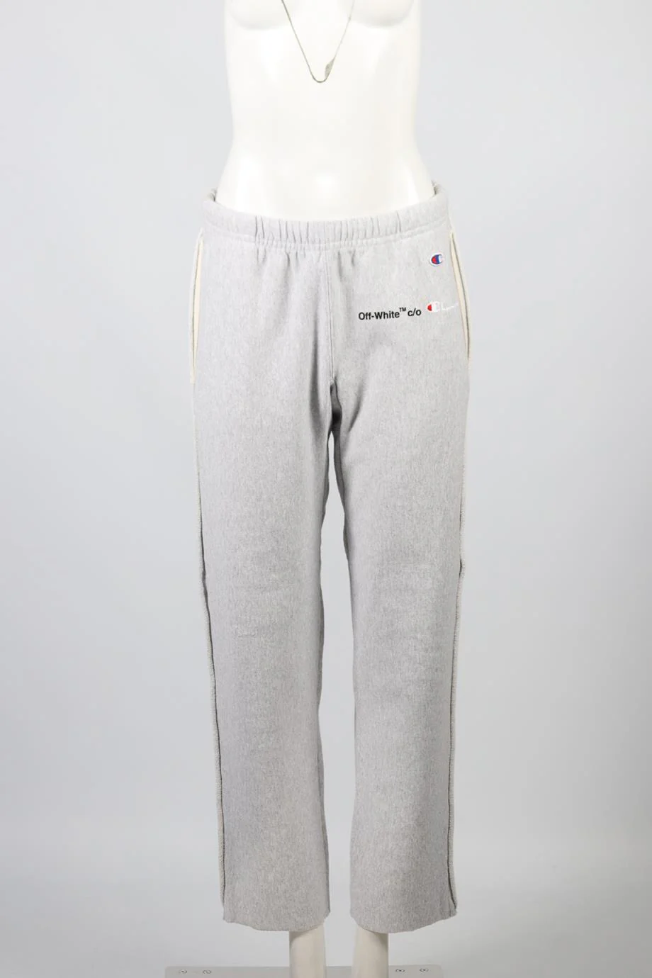 OFF-WHITE C/O VIRGIL ABLOH + CHAMPION COTTON BLEND TRACK PANTS XSMALL - Image 2