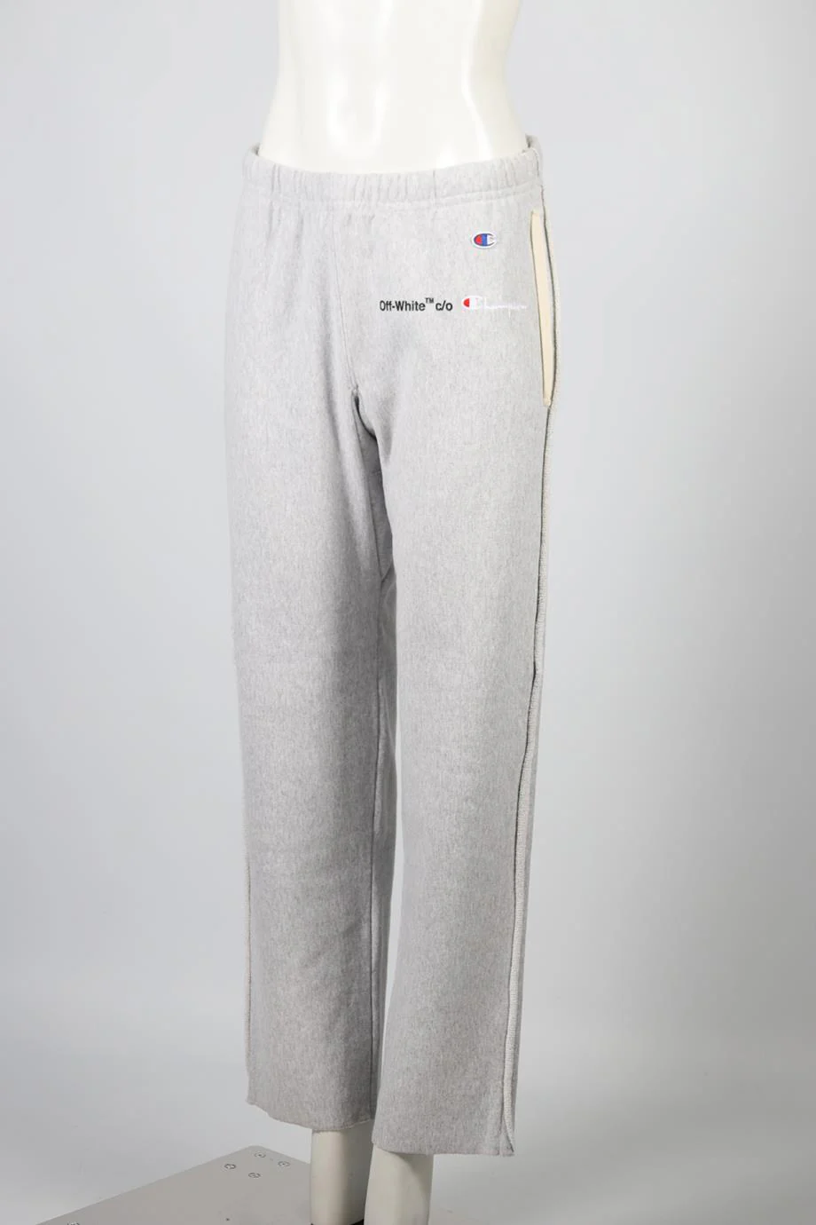OFF-WHITE C/O VIRGIL ABLOH + CHAMPION COTTON BLEND TRACK PANTS XSMALL - Image 3